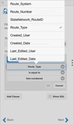 Choose a field from the network layer Choose a field from the network layer